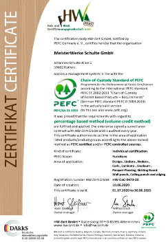 Сертификат PEFC MeisterWerke